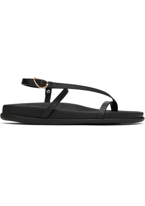 Ancient Greek Sandals Black Aimilia Sandals