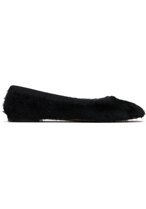 The Row Black Square Ballerina Flats