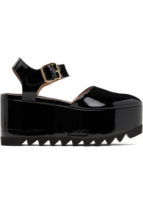 Stella McCartney Black Elyse Patent Platform Sandals