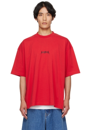 VETEMENTS Red Metal Logo Regular T-shirt