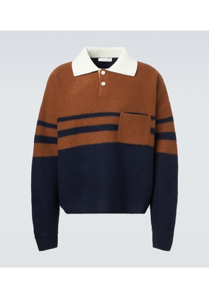 Wales Bonner Calm striped wool polo sweater