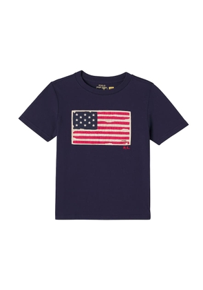 Polo Ralph Lauren Kids Embroidered cotton jersey T-shirt