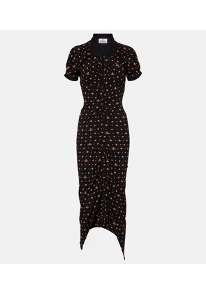 Vivienne Westwood Pulling draped cotton midi dress