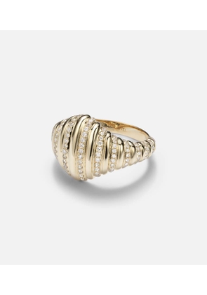 Yvonne Leon 9kt gold ring with diamonds