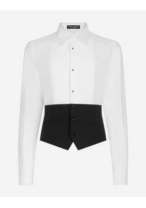 Dolce & Gabbana Tuxedo Shirt With Vest Bottom Section - Man Shirts Multi-colored 39