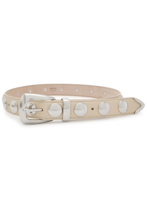 Khaite Benny Studded Leather Belt - Ivory - 30 (UK8/ S)