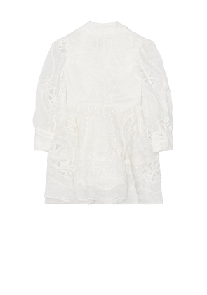 Bardot Junior Kids Fira Floral Broderie Dress in White. Size 5. Also in 6.