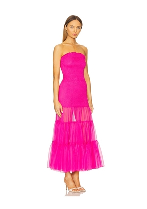 Bardot x REVOLVE Azura Strapless Dress in Fuchsia. Size 10. Also in 12, 2, 4, 6, 8.