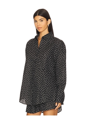 AEXAE Linen Woven Shirt in Black,White. Size M. Also in L, S, XS, XXS.