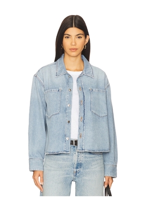 AGOLDE Juna Shirt in Blue. Size L. Also in M, S, XL, XS.