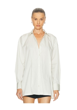 EAVES Lo Reworked Shirt in White. Size L. Also in M, S, XL, XS, XXS.