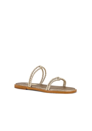 Kaanas Alicia Slide in Champagne in Neutral. Size 5. Also in 11.