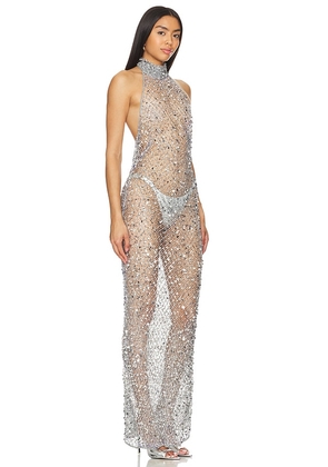 Lapointe Sequin Mesh Gown in Metallic Silver. Size 4. Also in 6, 8.