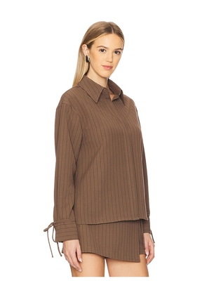 Line & Dot Koa Shirt in Brown. Size M. Also in XS.