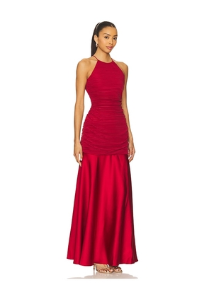 Mayle Vasquez Fluvial Long Dress in Red. Size M. Also in S, XS.
