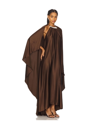 Mayle Vasquez El Limon Full Length Dress in Chocolate. Size M. Also in S, XS.