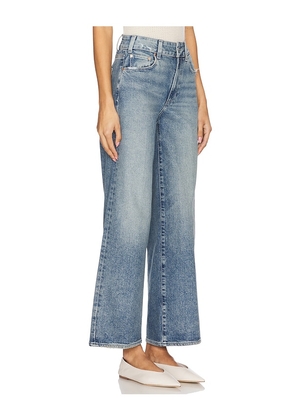 PAIGE Sasha Petite Wide Leg Jeans in Blue. Size 25P. Also in 32P, 33P, 34P.