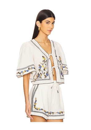 Scarlett Poppies Freja Top in Ivory. Size L. Also in S, XL.