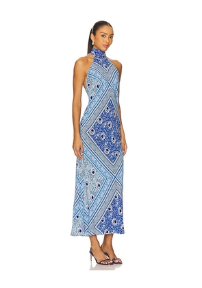 RIXO Maura Dress in Blue. Size L. Also in M, S, XL, XS, XXS.