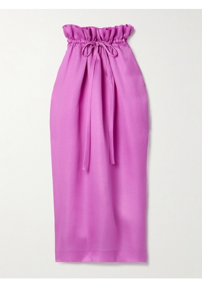 KHAITE - Ember Gathered Silk-gazar Maxi Skirt - Pink - US2,US4,US6