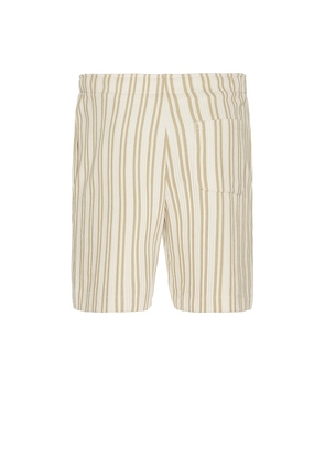 Vince Jacquard Stripe Short in Cream. Size M. Also in S, XL/1X.