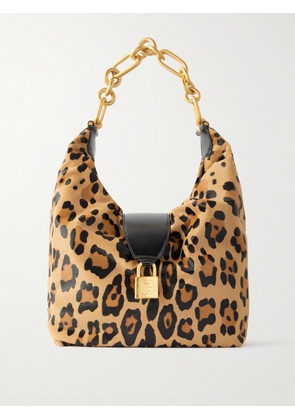 Balmain - Sync Leather-trimmed Leopard-print Calf Hair Shoulder Bag - Animal print - One size