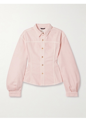 Haikure - Lee Dive Paneled Denim Shirt - Pink - x small,small,medium,large,x large