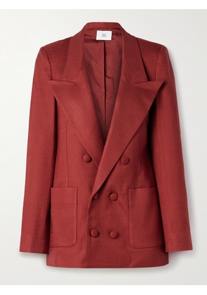 Adam Lippes - Riva Double-breasted Canvas Blazer - Red - US0,US2,US4,US6,US8,US10,US12,US14