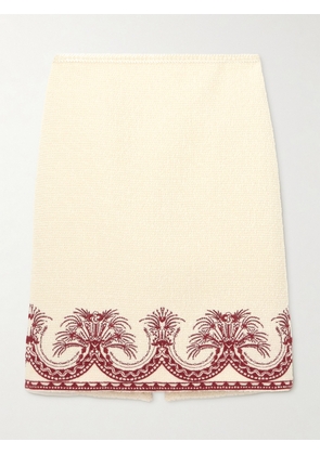 Etro - Embroidered Wool-tweed Skirt - Cream - IT38,IT40,IT42,IT44,IT46,IT48,IT50