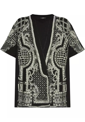 Balmain printed top - Black