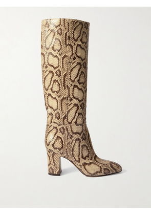 Paris Texas - Lavinia Snake-effect Leather Knee-boots - Animal print - IT38,IT38.5,IT39,IT39.5,IT40,IT40.5,IT41,IT41.5,IT42