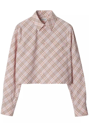 Burberry Vintage Check cropped shirt - Pink