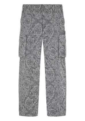 Versace Barocco jacquard cargo trousers - Grey