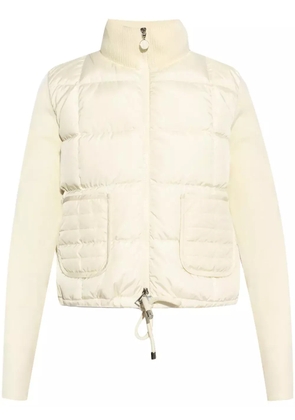 Moncler logo-appliqué padded jacket - Neutrals