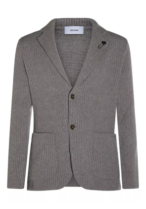 Lardini ribbed cardigan - Grey