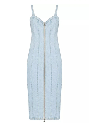 ROTATE BIRGER CHRISTENSEN Kayla zip up denim dress - Blue
