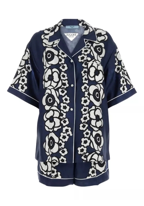 Prada floral-print short pyjamas - Blue