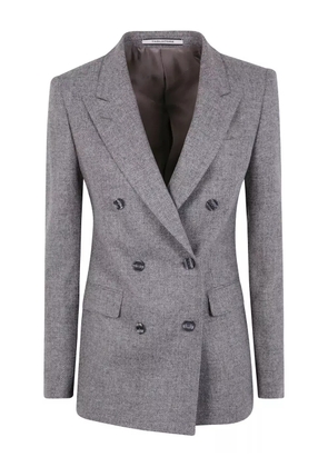 Tagliatore herringbone double-breasted jacket - Grey
