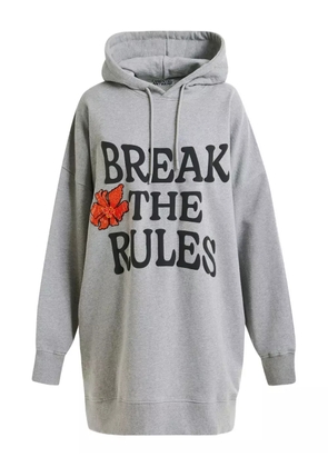 Essentiel Antwerp floral-embroidered hoodie mini dress - Grey