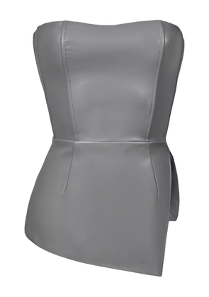 Lika lace-up asymmetrical corset top - Grey