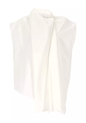 Carven draped cotton top - White