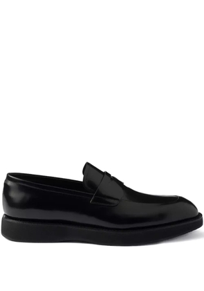Prada leather penny loafers - Black