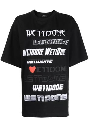 We11done logo-print cotton T-shirt - Black