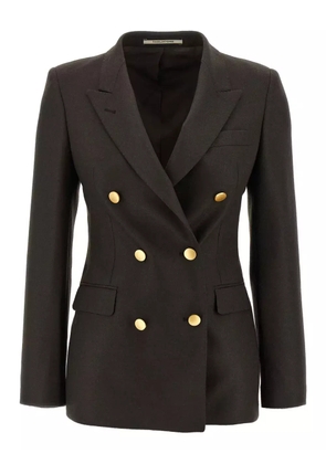 Tagliatore double-breasted peak lapel blazer - Brown