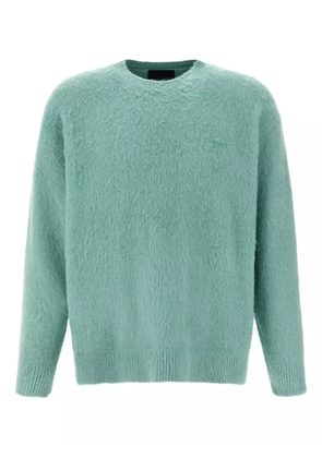 Roberto Collina shearling-effect crew-neck sweater - Blue