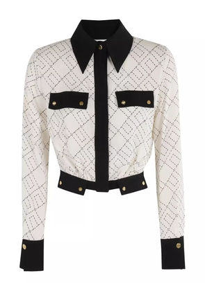 Elisabetta Franchi geometric-pattern shirt - White