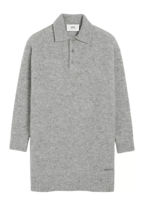 AMI Paris Ami polo Dress - Grey