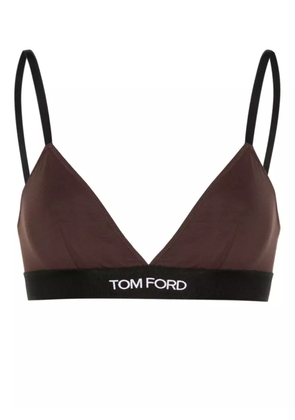 TOM FORD logo-jacquard bra - Brown