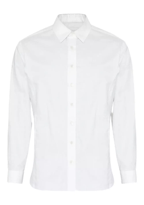 Maison Margiela long-sleeved frayed-hem shirt - White