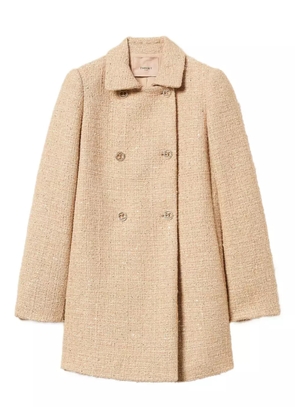 TWINSET sequin-embellished bouclé coat - Neutrals